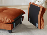 73 Armless Sofa Chenille- Orange W714P448404