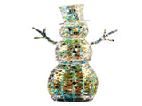 4FT Lighted Iridescent Snowman Christmas Decorations, Pre-lit Holiday Decor with 100 Warm White LED 15924623