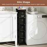 Modern Minimalist Chest of Drawers - 5 Drawers Countertop, Industrial Wood Top, Versatile as Side 52539284