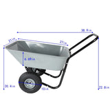 Two-wheeled cart, garden cart, 10-inch pneumatic wheels W227P251846