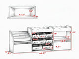 8 Fabric Bins Toy Storage Organizer, Bookshelf with 2 Rolling Drawers & Open Shelves for 93087249