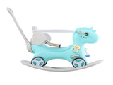 Rocking Horse Toddlers, Balance Bike Ride On Toys with Push Handle, Backrest and Balance Board W509107492