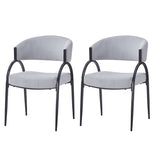 Upholstered Dining Chairs With Metal Legs ,Gray N768P184752L
