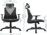 Ergonomic Office Chair with Adjustable Headrest and Armrest, Mesh Swivel Desk Chair with Storage 99856926