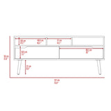 Hamburg TV Stand For TVs up 60", Four Legs, Three Open Shelves B128P148713