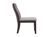 Set of 2 Fabric Upholstered Dining Chairs in Espresso B016P223110