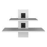 White Dual-Shelf Wall Floating Shelf B062P175185