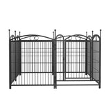 Dog Playpen Indoor 32 inch 8 Panels Metal Dog Pen Pet Dog Fence Outdoor Exercise Pen with Doors, W368P234000