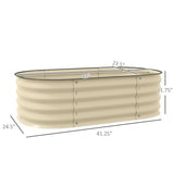 3.4' x 2' x 1' Raised Garden Bed Metal Planter Box with Safety Edging 29104311
