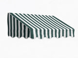 4' Window Door Awning Sun Shade Canopy Outdoor Patio Cover, Green & White Stripes 16287034