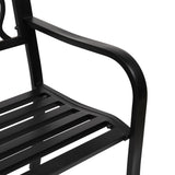 ZNTS 50" Outdoor Welcome Backrest Cast Iron Bench 27571420