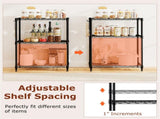 3-Tier Industrial Bookshelf with Anti-Falling Guardrails, 33 LBS Per Shelf Storage Organizer - Black 20988810