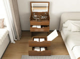 3-in-1 Vanity Desk with Lighted Mirror & Stool, Flip Top Makeup Dressing Table, Compact Storage for 70547750