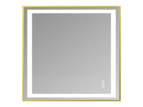 28x36" Gold Tempered Mirror Dual LED Light Strips Front and Back LightingUnable ship on weekends, 82248338