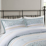 ZNTS Full/Queen 5 Piece Seersucker Comforter Set with Throw Pillows B035128848