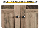 2-Door 3-Shelf MDF Toilet Cabinet with Melamine Finish Bathroom Vanity 23.23*8.66*66.93in Washed 65771588