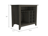 New Canaan 6-Bottle 1-Drawer 1-Shelf Bar Cabinet Carbon Espresso B06280166
