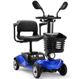 ZNTS Foldable Electric Mobility Scooter with Light and Basket – Compact 4-Wheel Travel Wheelchair for 25614910