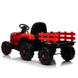 ZNTS Ride on Tractor with Trailer,24V 400W Powered Electric Tractor Toy w/Remote Control,electric car for W1578P194696