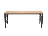 60" Adjustable Height Workbench, Rubber Wood Top Heavy duty Workstation with Power Outlets, over 85826849