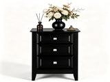 () 3-Drawer Nightstand with Square Handles Painted MDF Drawer Dresser 36491469