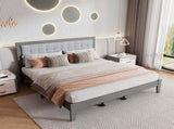 Solid Wood Platform Upholstered Headboard King Bed N758P197693G