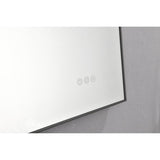 32x24 Inch LED Backlit Bathroom Mirror with Metal Frame, Wall Mounted Vanity Mirror with Smart Touch 93611282