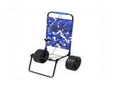 Heavy Duty Beach Dolly with 10" Big Wheels, 15.4" x 15.7" Cargo Deck, 69LBS Folding Sand Cart for 07876178