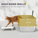 Stainless Steel Enclosed Litter Box for Cats 67860626