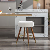 MoMo Boucle Upholstered Counter Height Stool, 360&deg Swivel T2574P206729