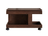 Small Coffee Table Wheels, 360&deg Rotating Desktop Multi-Functional Side Table, Rolling End Table 09869687