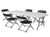 6FT Outdoor Courtyard Foldable Long Table 83891825
