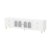 U-Can 70.9'' Modern TV Stand for TVs up to 75 Inches, Entertainment Center with Glass Door, 4 N724P224767K