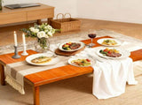 60" x 30" Foldable Boho Low Picnic Table, Solid Wood Beach Table with Adjustable Legs, Portable 63485487
