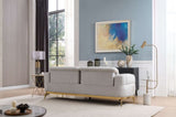 Zoe Modern style Sofa made with wood and Gold accents in Gray G150109334