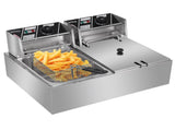 Dual Tank Electric Deep Fryer, 22.8QT/21.6L Large Capacity 110V 3400W with 15806454