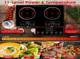 7000W Double Burner Electric Cooktop 110V, 2x3500W Rapid Heating Hot Plate with 4 Preset Modes 10341766