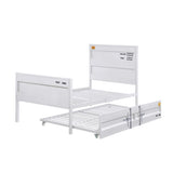 White Full Platform Bed B062P181286