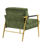 27.56" Modern Accent Chair with Plush Cushions, Minimalist Metal Frame, and Wooden Armrest Design N767P215306E