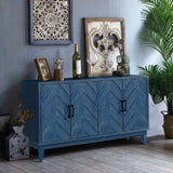 Stronger Vintage Style Buffet Cabinet, Lacquered Accent Storage 4 Door Wooden W1445121942