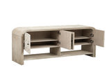 U_Style Versatile console table with Woven Wood Slats and Solid Wood Veneer,Suitable for Entryway, N711P269058O