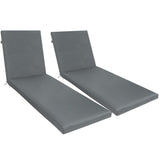 ZNTS 2PCS Set Outdoor Lounge Chair Cushion Replacement Patio Funiture Seat Cushion Chaise Lounge W2911P207028