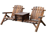 Wooden Chair Loveseat with Inset Ice Bucket Garden chairs/courtyard chairs 10924082