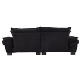 Corduroy Sofa Sleeper Couch Loveseat Sofa with Pillows Comfy Upholstered Deep Seat Sofa for W676P184130