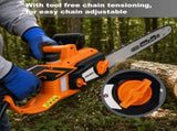 18 Inch Electric Chainsaw, with Quick Chain Adjustment Knob ,120V 60Hz Power Chain Saw with Oregon W465P437876