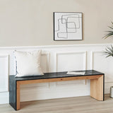 Dining Bench, Wood Bench Multicolored Bench Indoor Home Bedroom Bed End Restaurant Modern Hallway W2729P198989