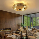 Rattan Ceiling Fan with 5 Bulbs W2738P242331