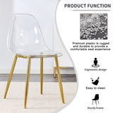 Modern simple transparent dining chair plastic chair armless crystal chair Nordic creative makeup W1151111205