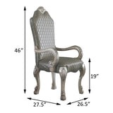 Grey and Vintage Bone White Arm Chairs B062P182716