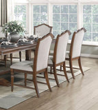 Formal Traditional Design Side Chairs Set of 2 Cherry Finish Fabric Upholstery Nailhead Trim Wooden B011P239543